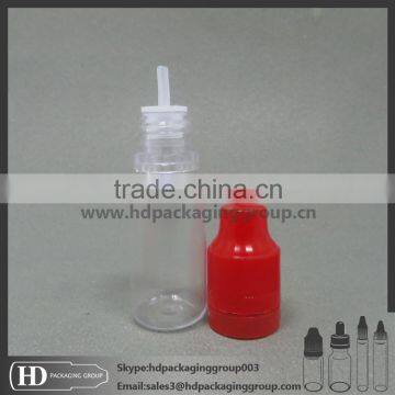 HD pet plastic dropper bottle with child&tamper proof cap for e-liquid,smoking oil,ejuice