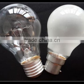 E27 B22 40W 60W 75W 100W incandescent clear frosted lamp