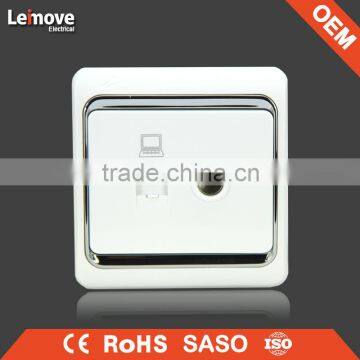 European and Classic data and TV outlet wall socket for computor and TV