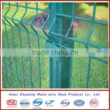 PVC coated 3d folded wire mesh fence/welded mesh fence design