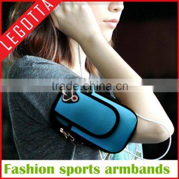 Outdoors sport universal customized adjustable phone arm band colorful