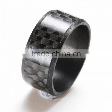 Elegant cheap wide carbon fiber ring for wedding and parties