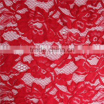 Top Fashion Red Lace Fabric/ Swiss Chemical Lace for Girls Dress