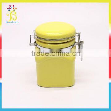 Normally Design Cheap Ceramic Colorful Seal Jar for Promotional photo-4