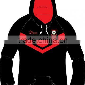 custom made Mens custom sports hoodies Black & Red