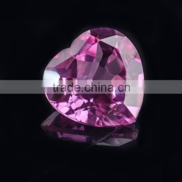 AAA Brilliant Synthetic Ruby#2 Heart Shape 8.00mm Dark Pink Corundum