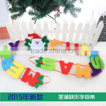 Colorful Christmas Merry Christmas letter ribbons , indoors decoration Christmas sales bands