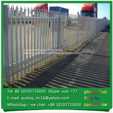 China supply galvanized and pvc coated steel euro palisade fence