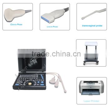 CE approved Laptop Ultrasound Scanner with 3.5Mhz multi-frequency convex probe RUS-9000E2