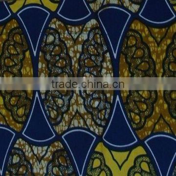 Indian Blue Real Wax Fabric