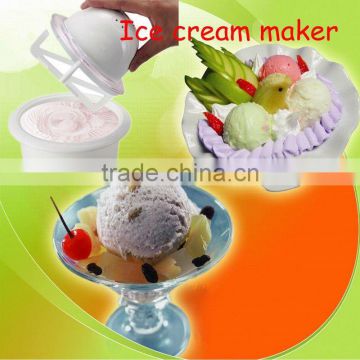 Electric portable plastic mini ice cream maker