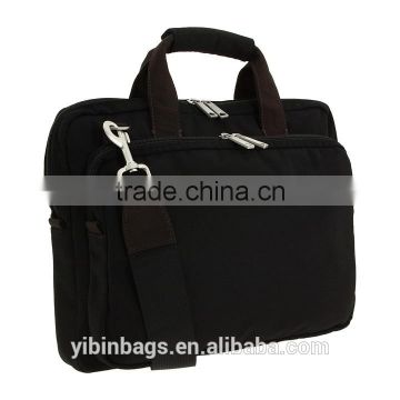 Black Polyester Canvas Laptop Business Briefcase Messenger Briefcase DB005