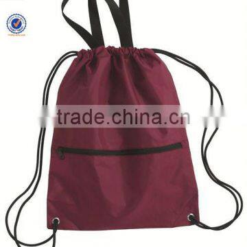 drawstring backpac with pocket