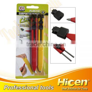 2pcs Plastic Carpenter Pencil with 6 Refills