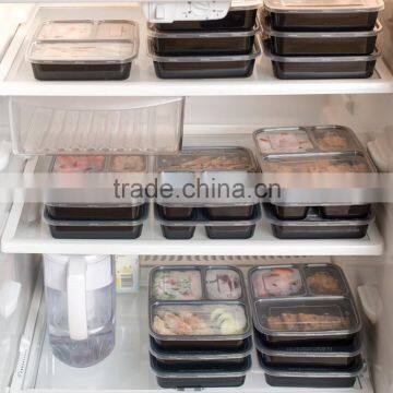Microwave Safe Food Container Lid 3 Divided Plastic Lunch Box photo-6