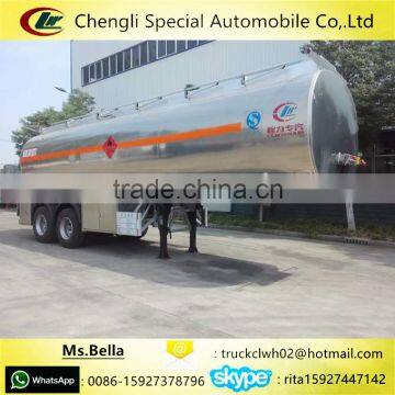 2 Axles Aluminum Alloy Oil Tank Semi Trailer 40m3 Tanker Fuel Trailer