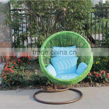 Elegant Stylish Rattan Wicker Indoor Cane Swing Chair With Stand For Adults photo-2