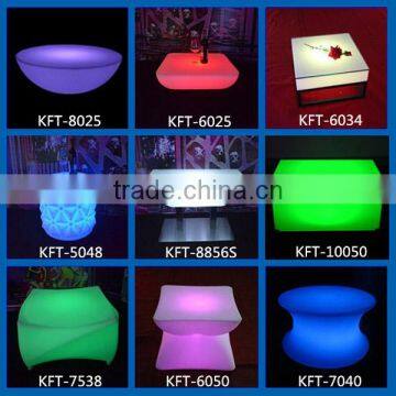 LED Lighting Plastic Coffee Table With rc Control and Battery AC Adapter Watorproof IP65