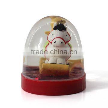 2015 Custom Plastic Snowball With Resin Figurine photo-5