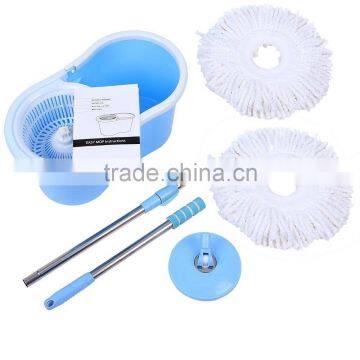 360 Rotation Spin Mop with 2 Mop Heads SS bucket Reusable Mop Heads