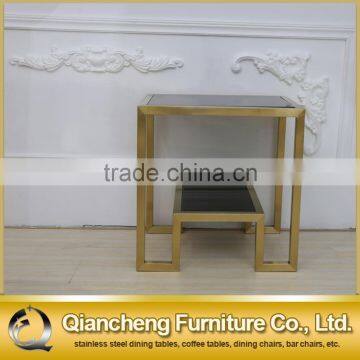 2016 Eurpean Style Brushed Golden Stainless Steel Side Table photo-2