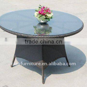 Garden Rattan Round Table Coffee Shop Furniture photo-2