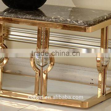 2016 Factory Gold Plating Base Modern Living Room tv Stand Furniture photo-3