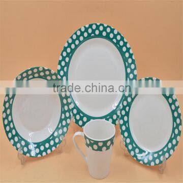 High White Ceramic Porcelain Dinner Set photo-5