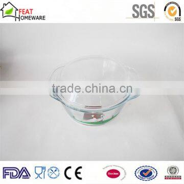 High Borosilicate Glassware Glass Salad Bowl With Lid