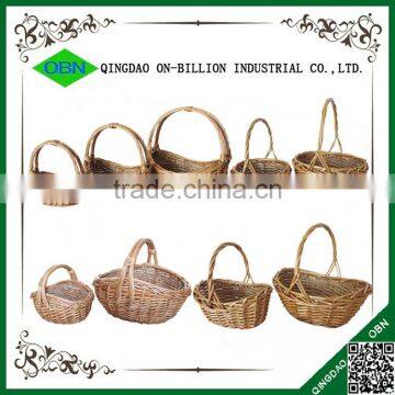 Unique Small Wicker Gift Handmade Flower Basket Empty photo-4