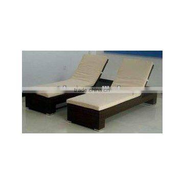 outdoor garden rattan sun lounge bed