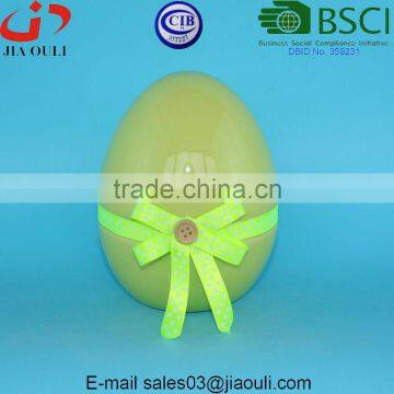 Easter Decorations Ceramic Spring Eggs With Ribbon Bowknot photo-5