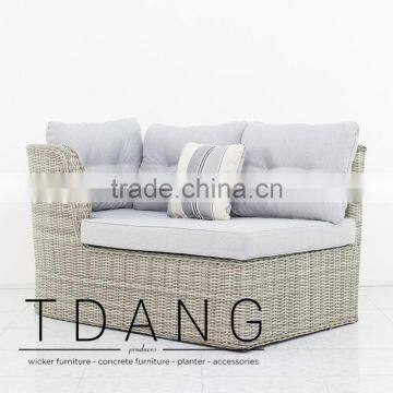 Dreux Right Hand Outdoor Bench - Vietnam Poly Rattan - Wicker Furniture photo-2