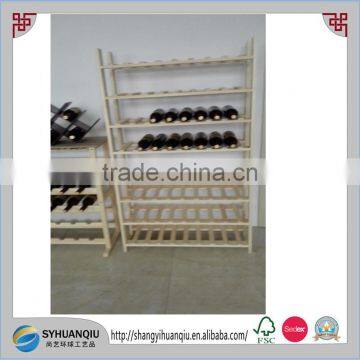 High quality 64 Bottles wooden wine rack display shelves