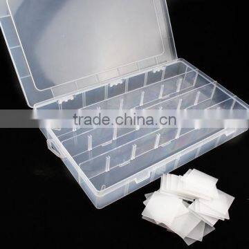 35x22cm PP 28 Slots Rectangular Clear Plastic Adjustable Grids Jewelry Storage Box photo-2