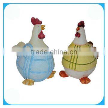 Decorative ceramic chicken ornament for easter