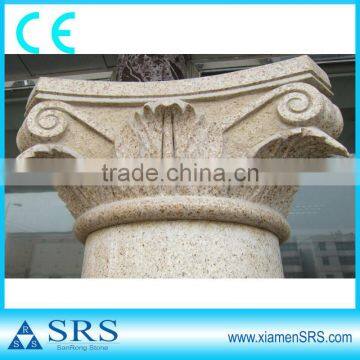 G682 yellow granite stone column caps