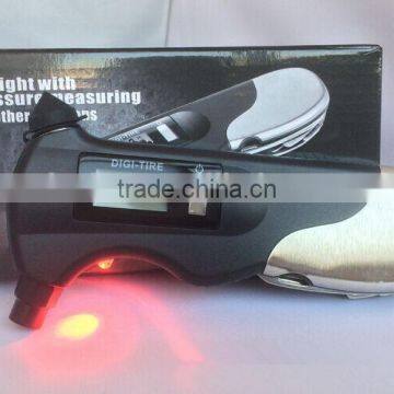 Emergency Glass Hammer With Tire Pressure Gauge , LED Light , Screwdriver , Knife photo-3