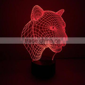 2016 OEM Factory Price Custom Logo C3D Optical Illusion Night Touch Switch LED Desk Table Light Lamp photo-2