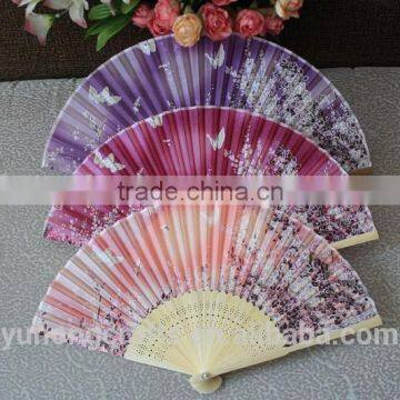 High-grade Bamboo Ladies Silk Hand Fan photo-3