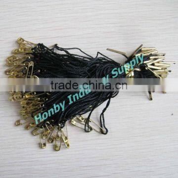 Rope + Safety Pin Garment Brass Hang Tag Pin