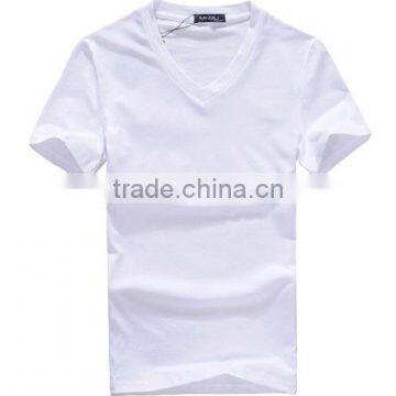 100% Cotton V-neck T-shirt for Man, Custom Soft V-neck T-shirt Wholesale photo-3