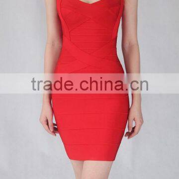 8 Colors Spaghetti Strap Bandage Dress 2015 Women HL Hot Cocktail Party Slim Dress Colorful White Black Red Yellow Purple photo-5