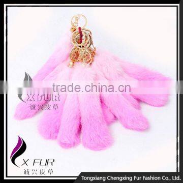 CX-R-39C Cheap Promotional Fancy Rabbit Fur Key Chains