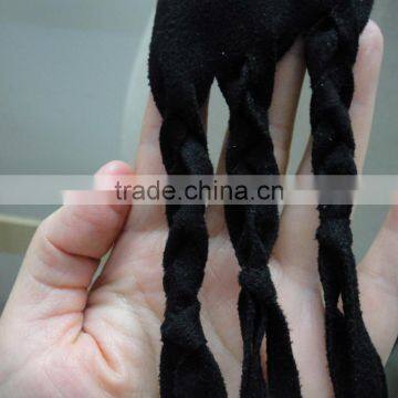 The Latest Italy Designer Hot Lady Men Black Braided Velvet Scarf photo-6