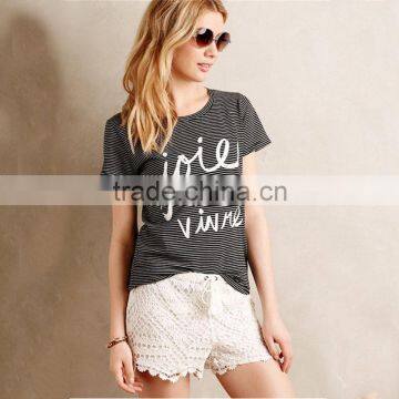 Bulk wholesale clothing custom woman short sleeve t-shirts wholesale t-shirts