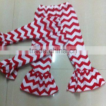 Wholesale Children's Boutique Clothing Red Chevron Long Sleeve Girls Christmas Outfits photo-5