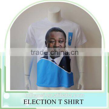 100% polyester Customized printed cheapest Presidential vote T-shirt 100g promotional t shirts Election T shirts OEM