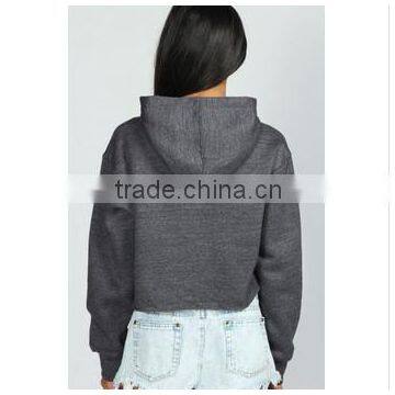 Sexy Crop Top Plain Women's Cheap Hoodies/sweatshirts photo-3