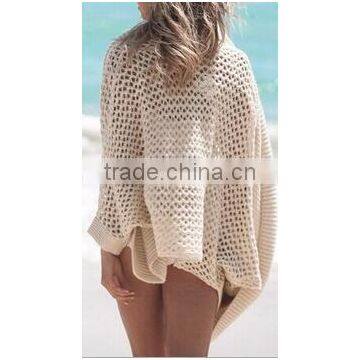EY0005A Beach Style Ladies Knitted Cardigan Dip Dye Fluffy Women Kimono Cardigan photo-2